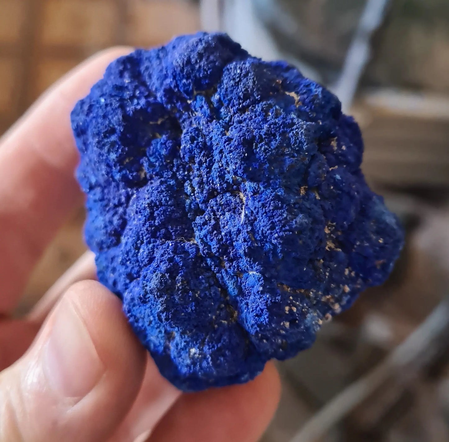 Grande pierre d'azurite Cristal Roche