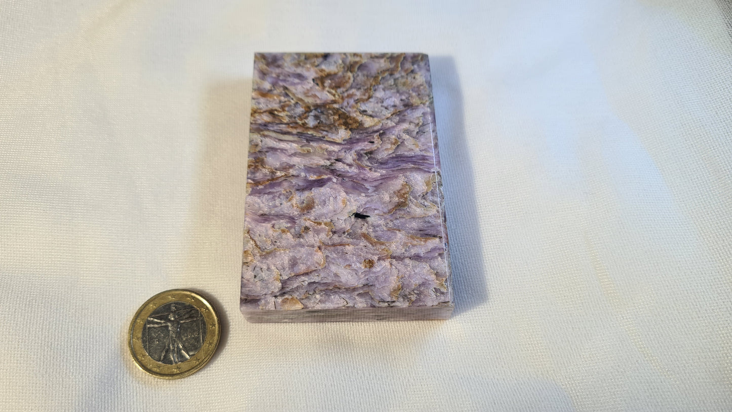 Charoite plate 1.3x5x7.5cm