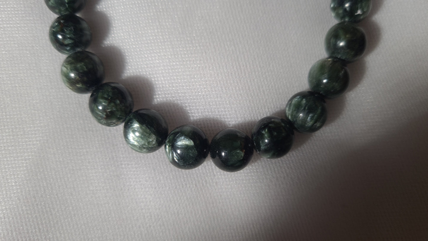 Seraphinite Bead Bracelets 9mm / 20cm