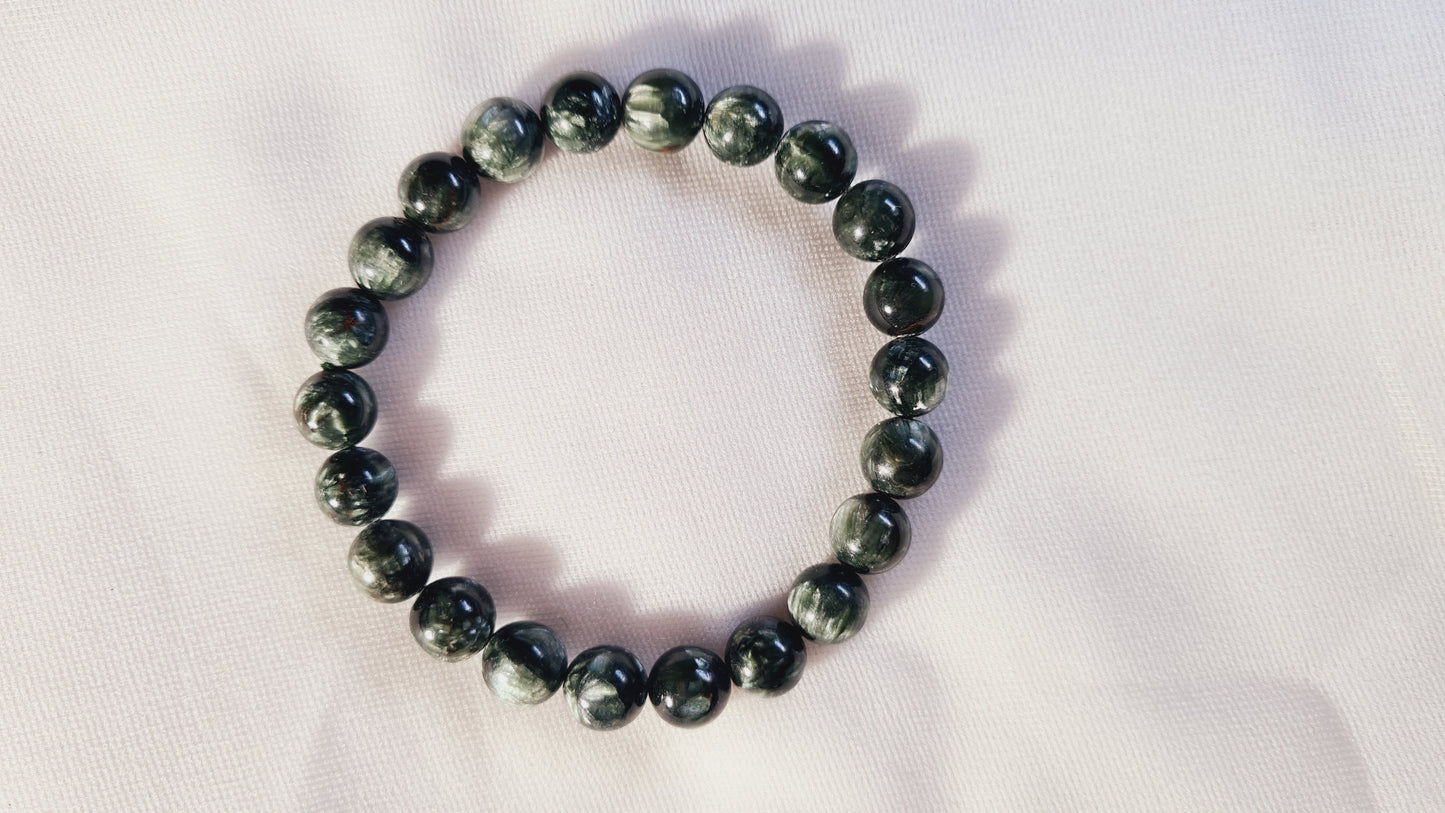 Seraphinite Bead Bracelets 9mm / 20cm