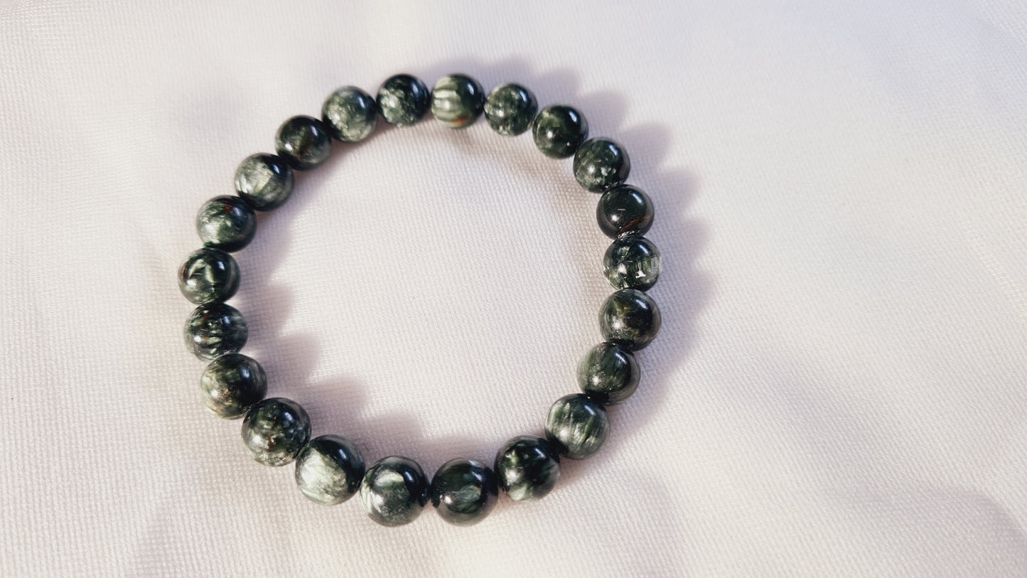 Seraphinite Bead Bracelets 9mm / 20cm