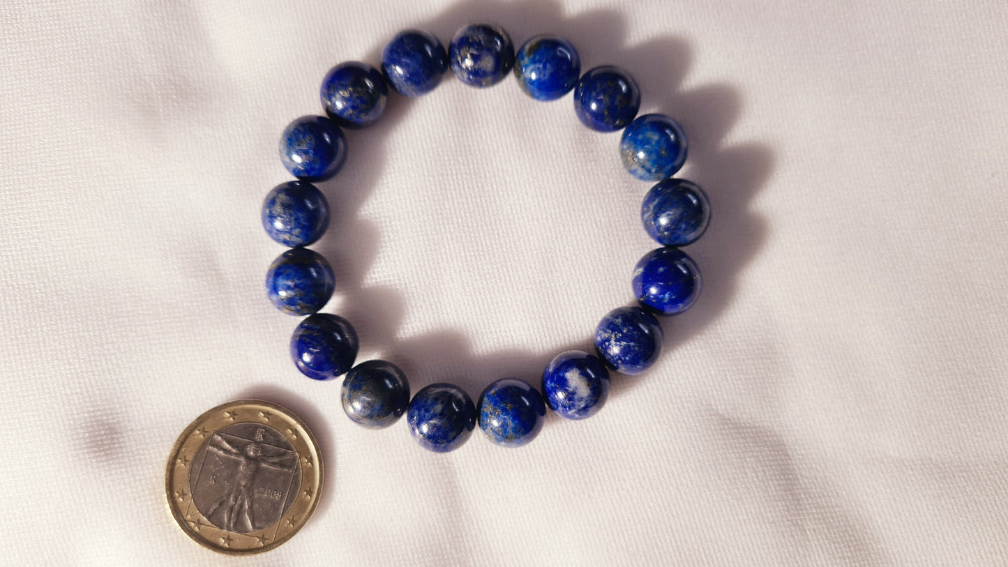 Bracelets de perles de lapis lazuli 10mm / 17cm