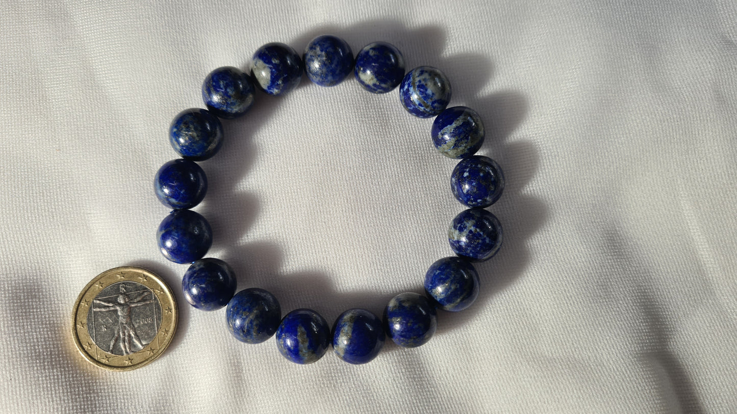 Bracelets de perles de lapis lazuli 12mm / 20cm