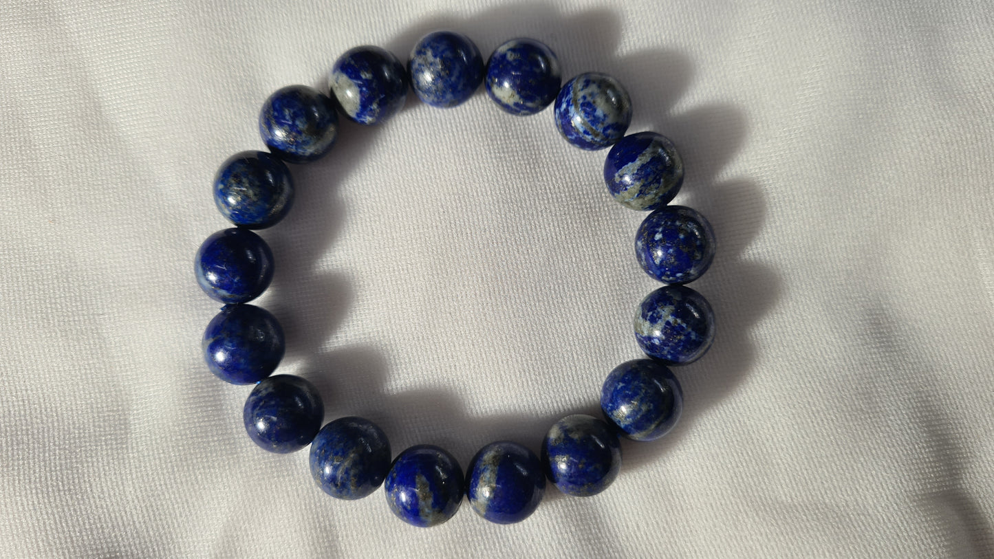 Bracelets de perles de lapis lazuli 12mm / 20cm
