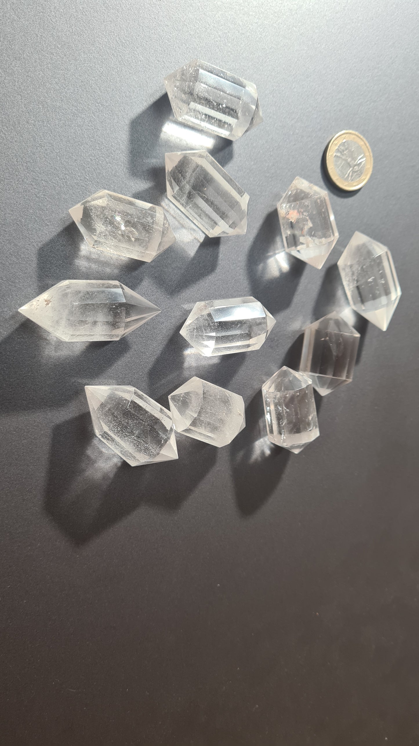 Cristaux intermédiaires quartz 12 faces