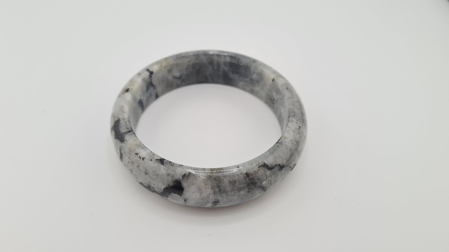 Bracelet massif "jonc" en labradorite