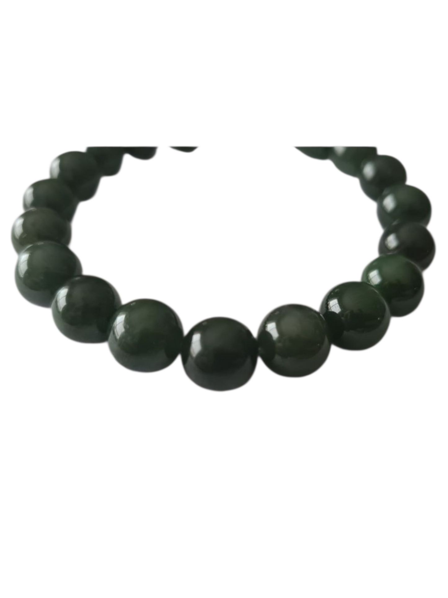 Bracelet en jade néphrite de Sibérie 8mm
