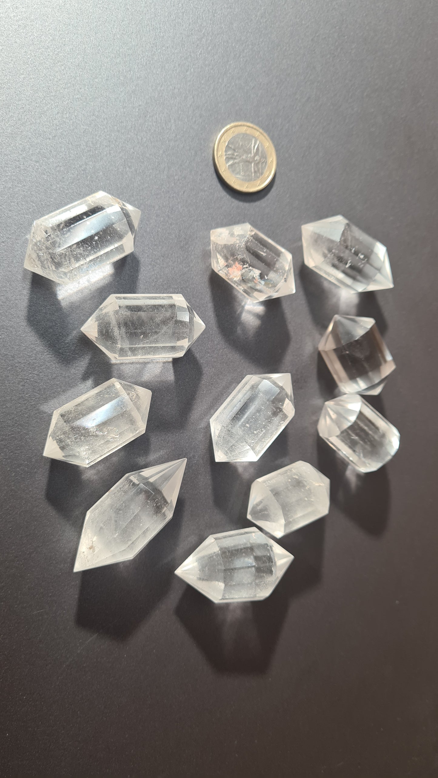 Cristaux intermédiaires quartz 12 faces
