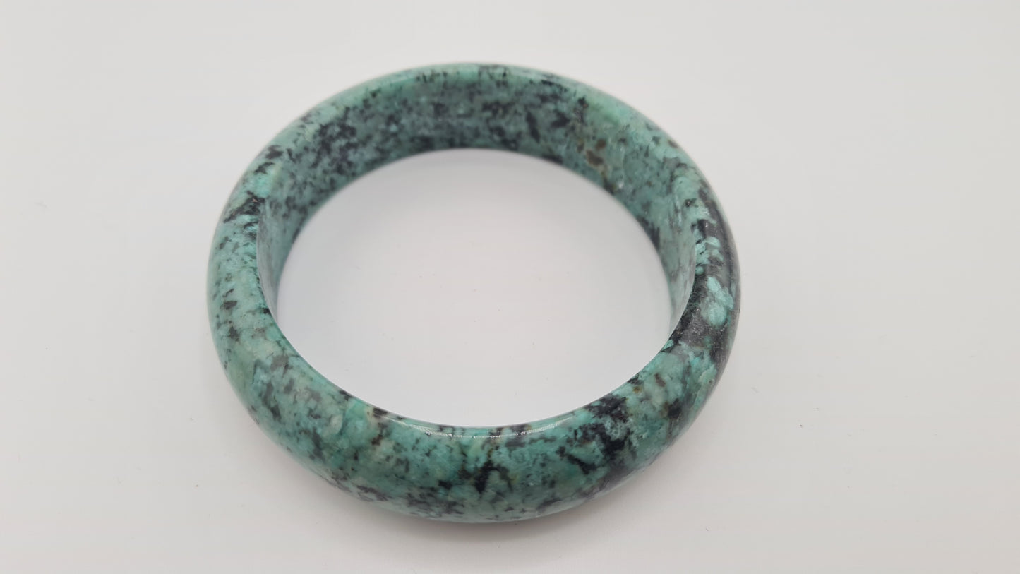 Bracelet massif "jonc" en turquoise