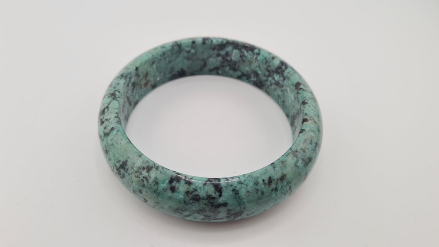 Bracelet massif "jonc" en turquoise