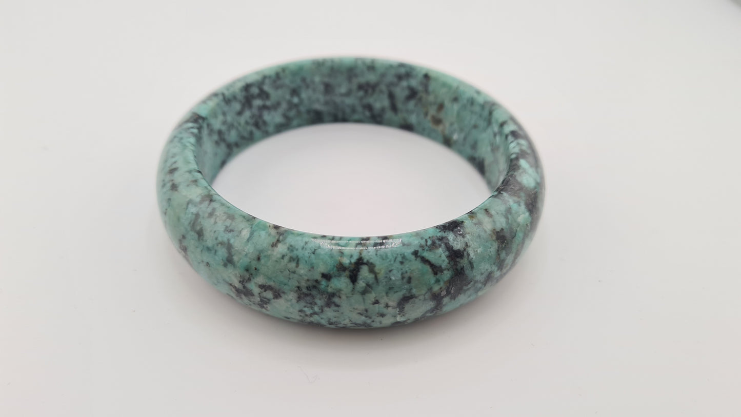 Bracelet massif "jonc" en turquoise