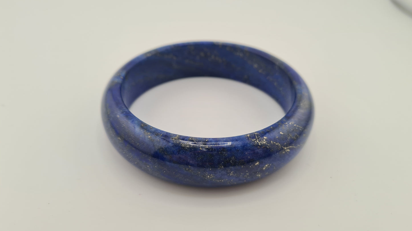 Bracelet massif "jonc" en lapis-lazuli
