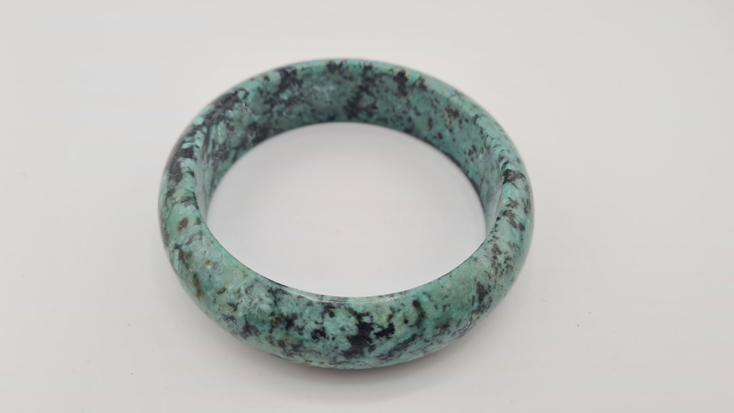 Bracelet massif "jonc" en turquoise