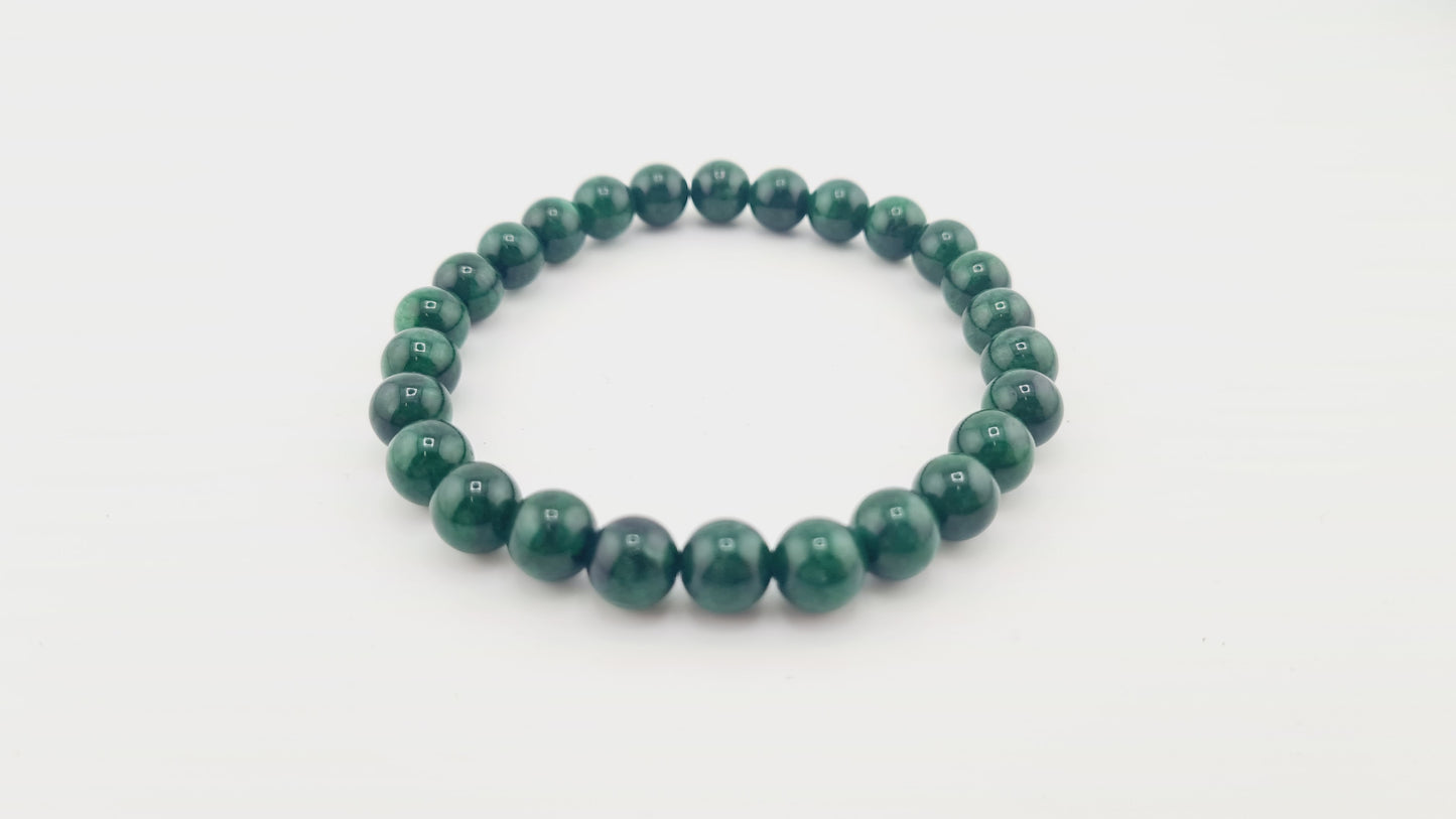 Bracelet en jade néphrite de Chine 8mm