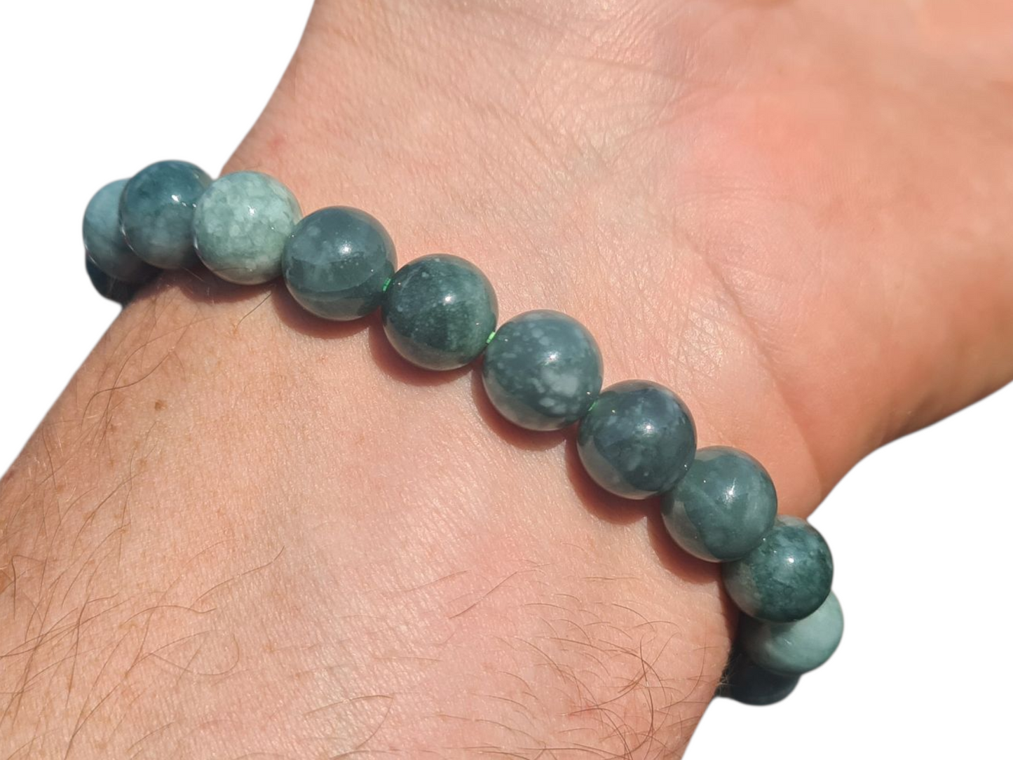 Bracelet en jade néphrite de Chine 10mm