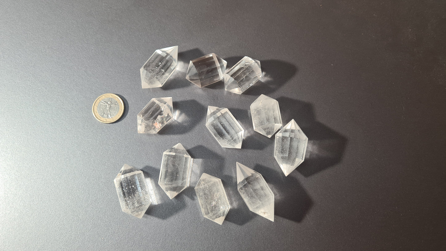 Cristaux intermédiaires quartz 12 faces
