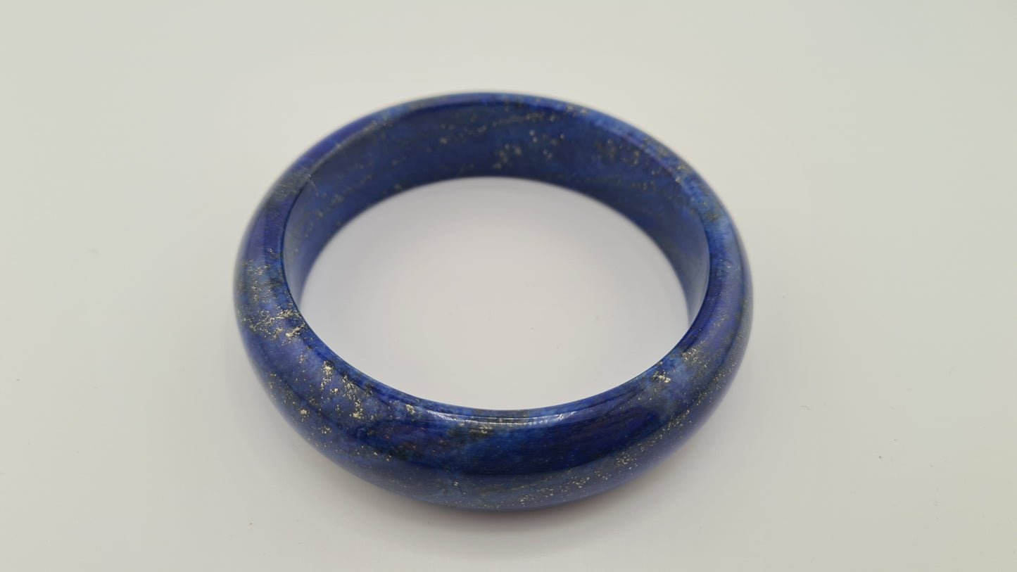 Bracelet massif "jonc" en lapis-lazuli