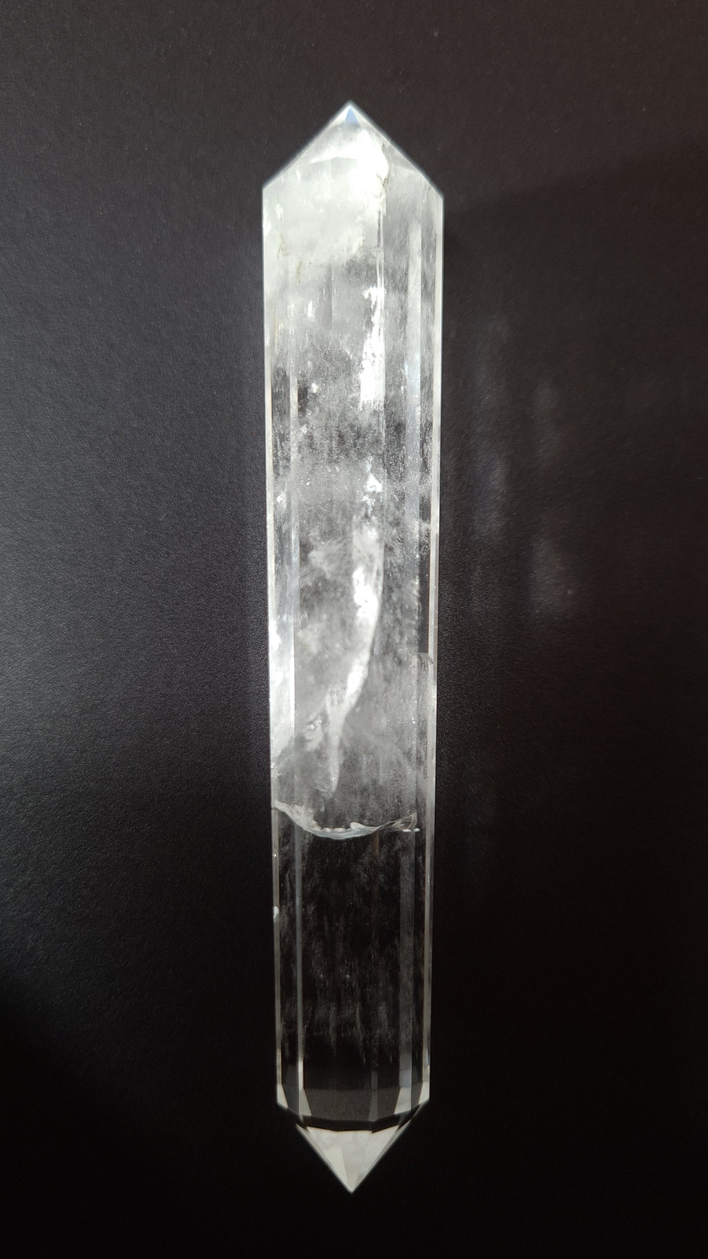 Cristal de quartz - 12 faces - 9.4 x 1.7 cm - 34.9 g