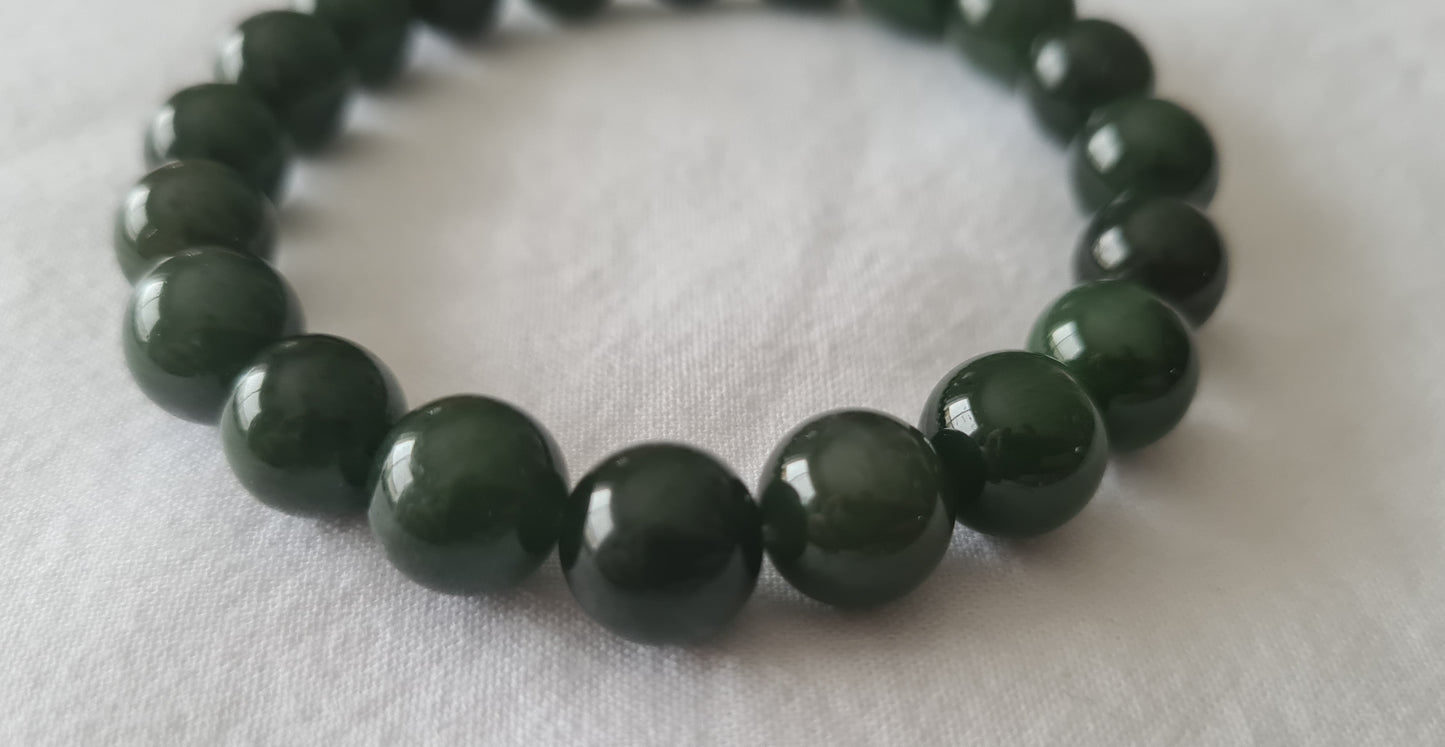 Bracelet en jade néphrite 8mm