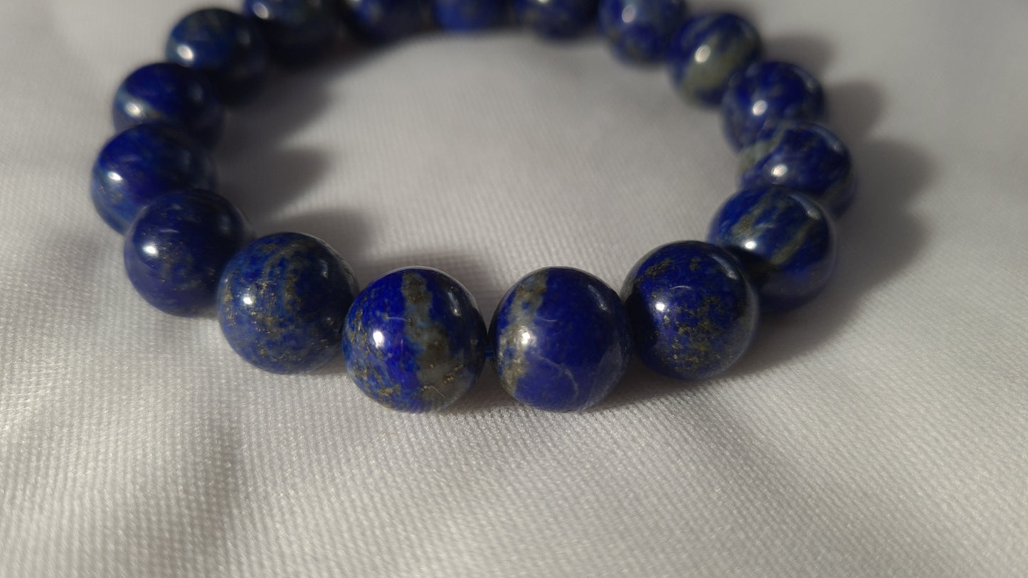 Lapis lazuli bead bracelets 14mm / 23.8cm