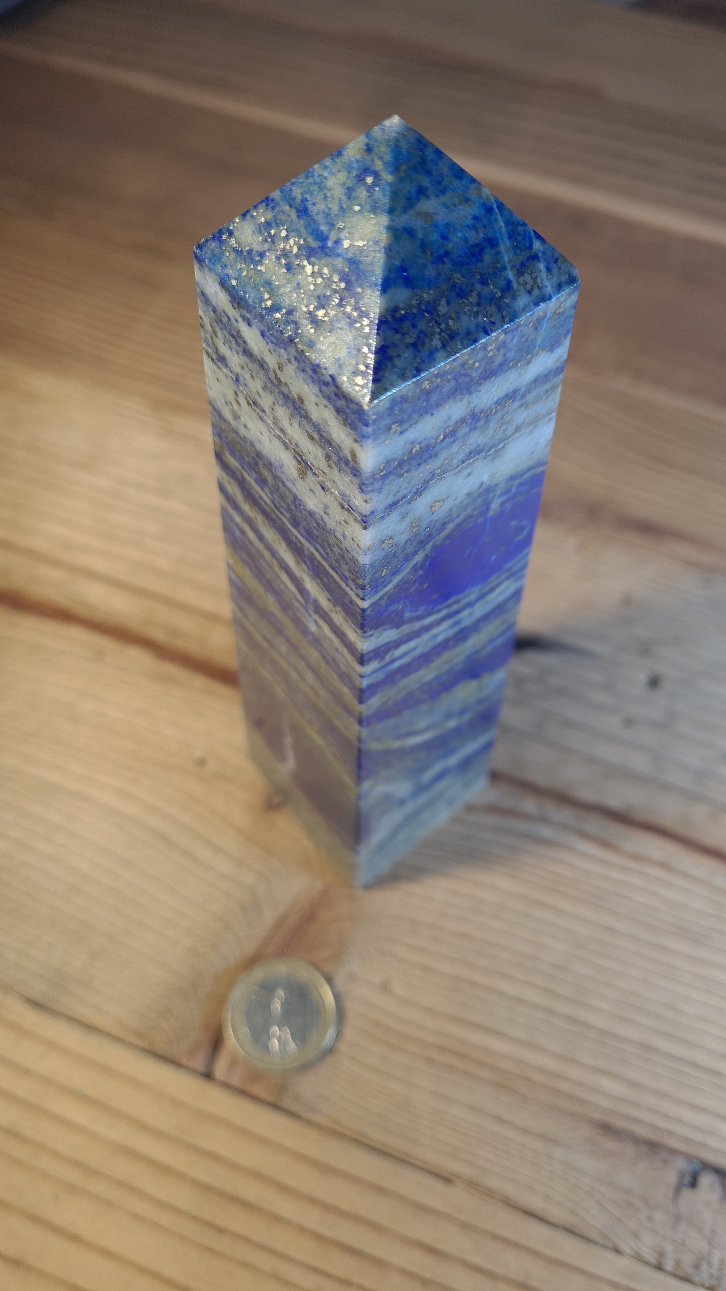 Tower / Obelisk 4 faces, 17cm, lapis lazuli