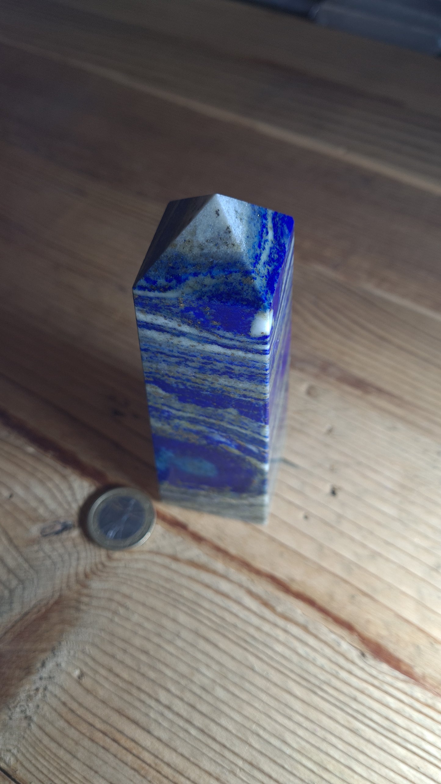 Tower / Obelisk 4 faces, 12cm, lapis lazuli