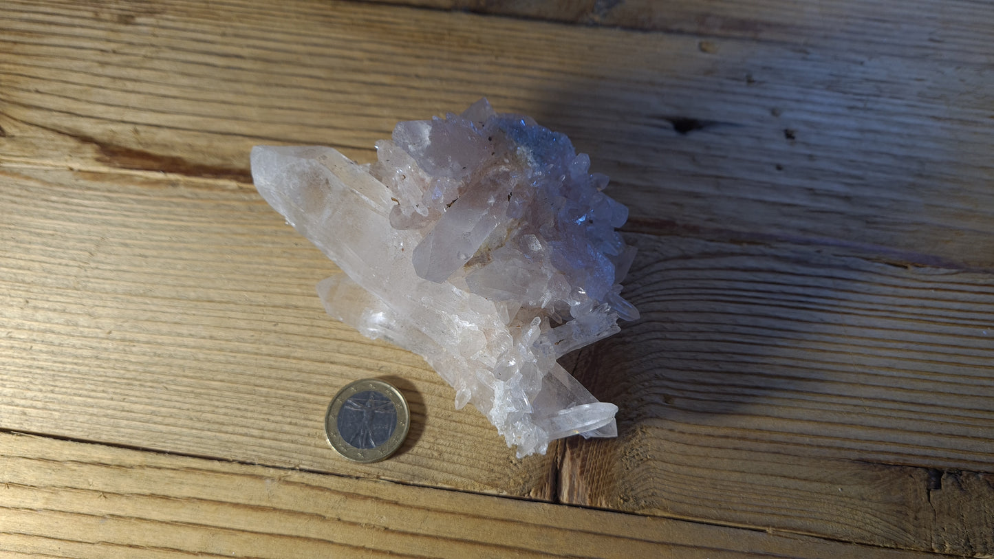 Amas de cristaux de roche / quartz 298g, 11x7cm