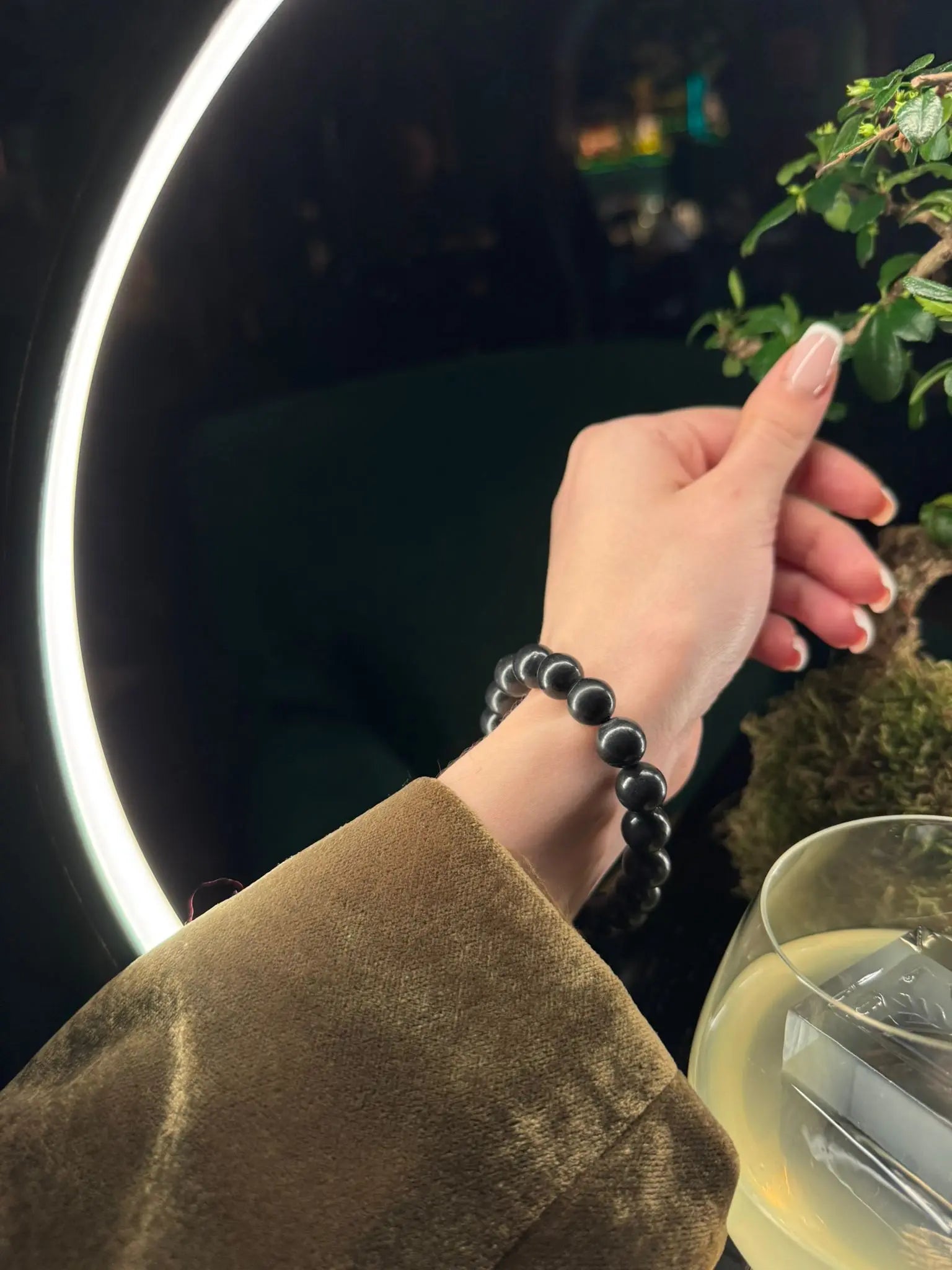 Bracelet Shungite 10mm Cristal Roche