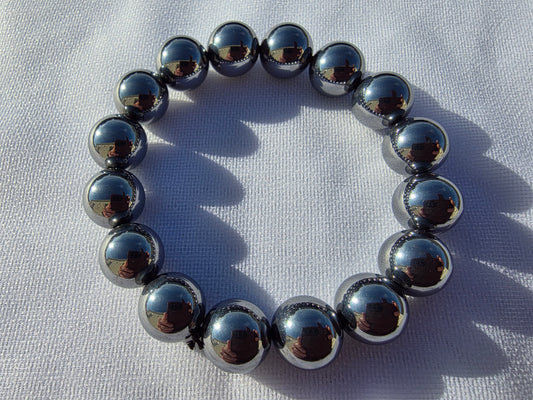 Bracelets de perles de shungite élite 12mm / 19.2cm