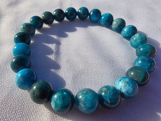 Bracelets de perles en Apatite 10mm
