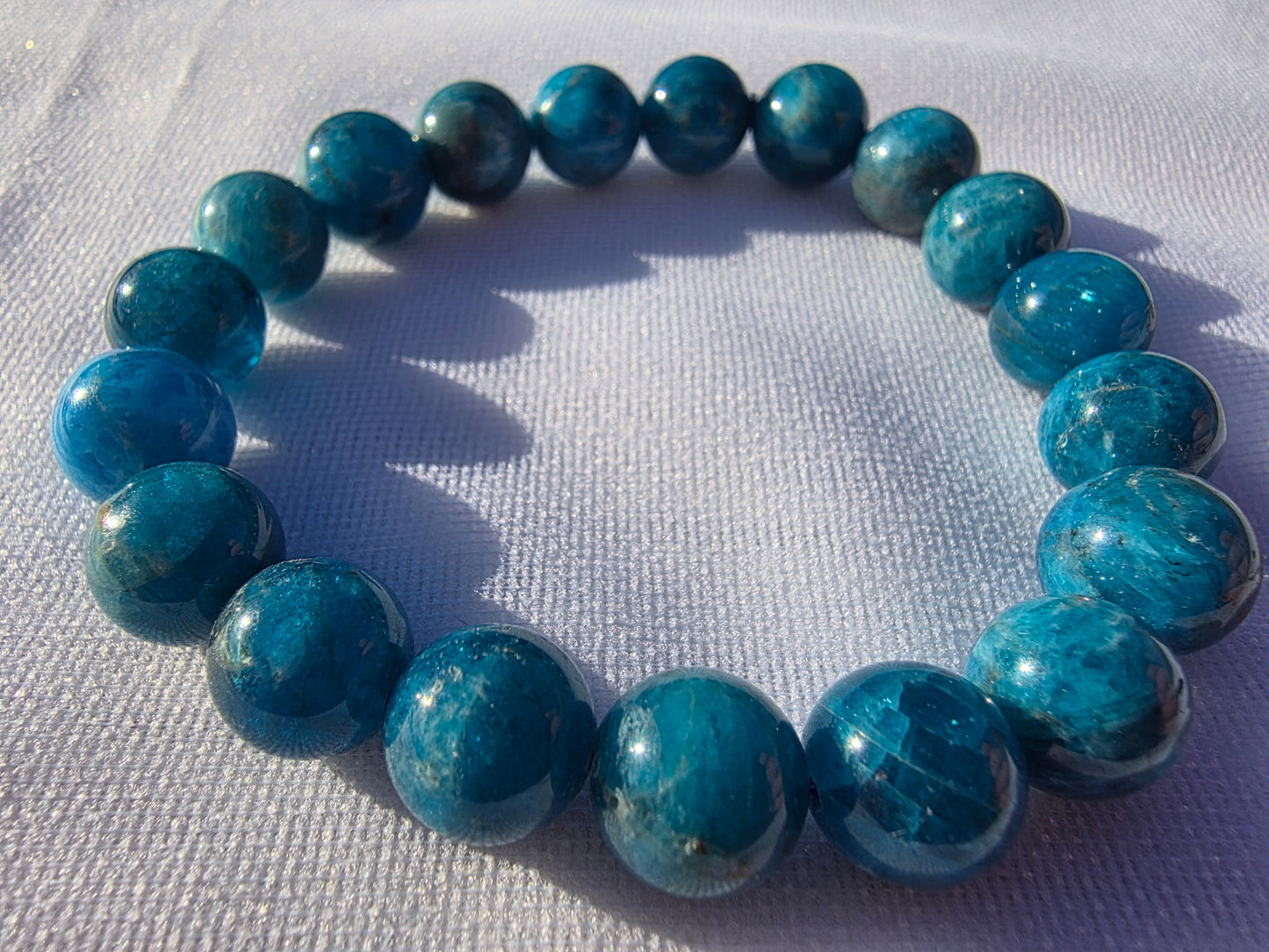 Bracelets de perles en Apatite 10mm