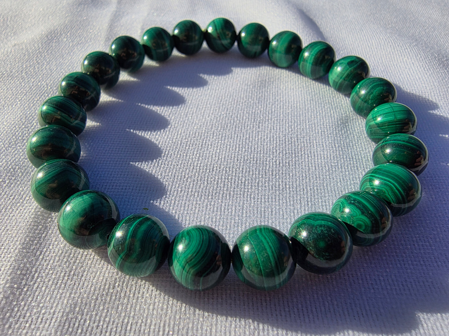 Bracelets de perles en Malachite 10mm