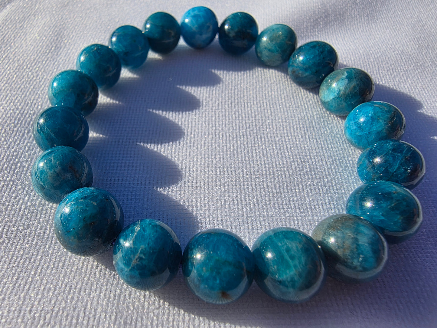 Bracelets de perles en Apatite 10mm