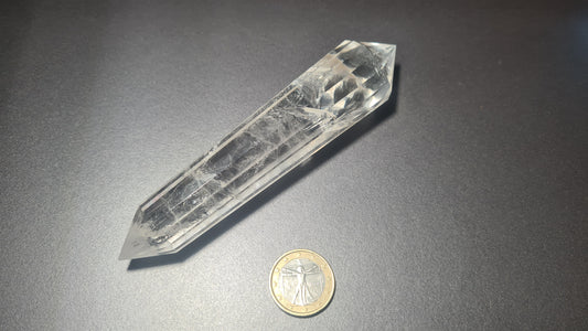 Cristal de quartz - 16 faces - 13.5 x 2.9 cm - 148g