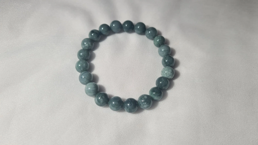 Bracelet en jade néphrite de Chine 10mm Cristal Roche