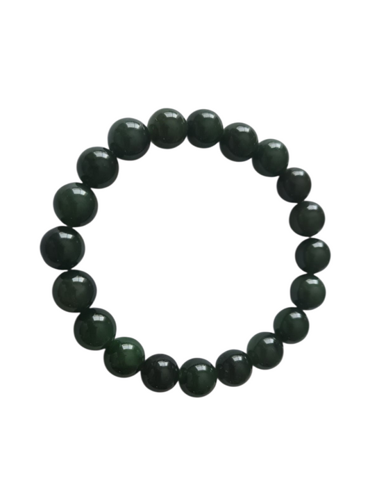 Bracelet en jade néphrite de Sibérie 8mm
