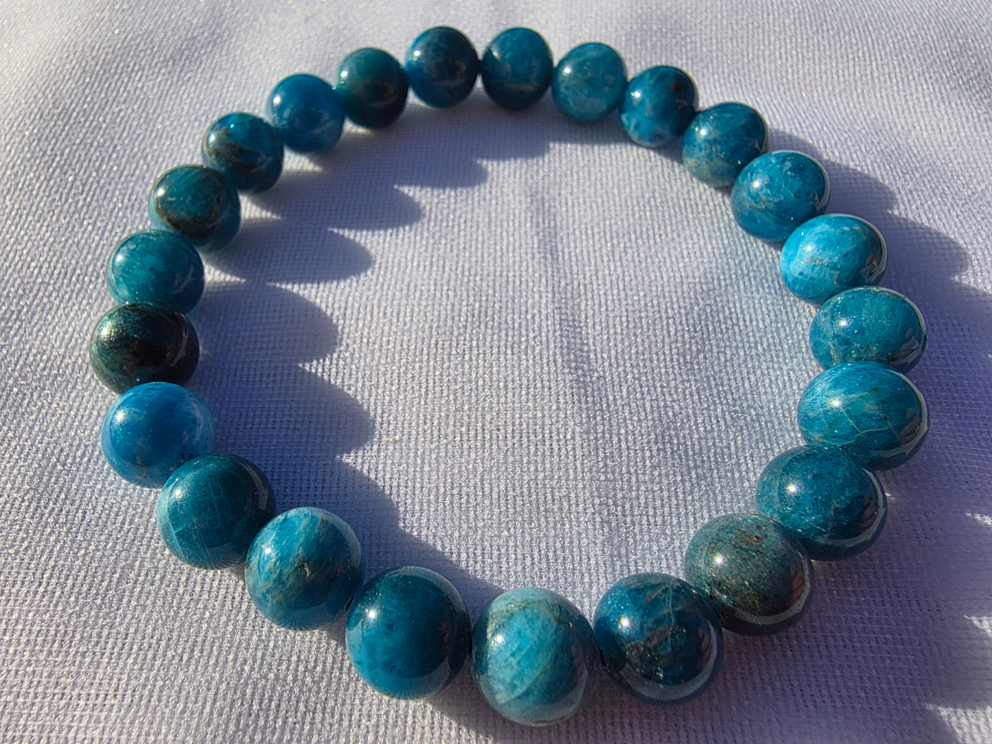 Bracelets de perles en Apatite 10mm