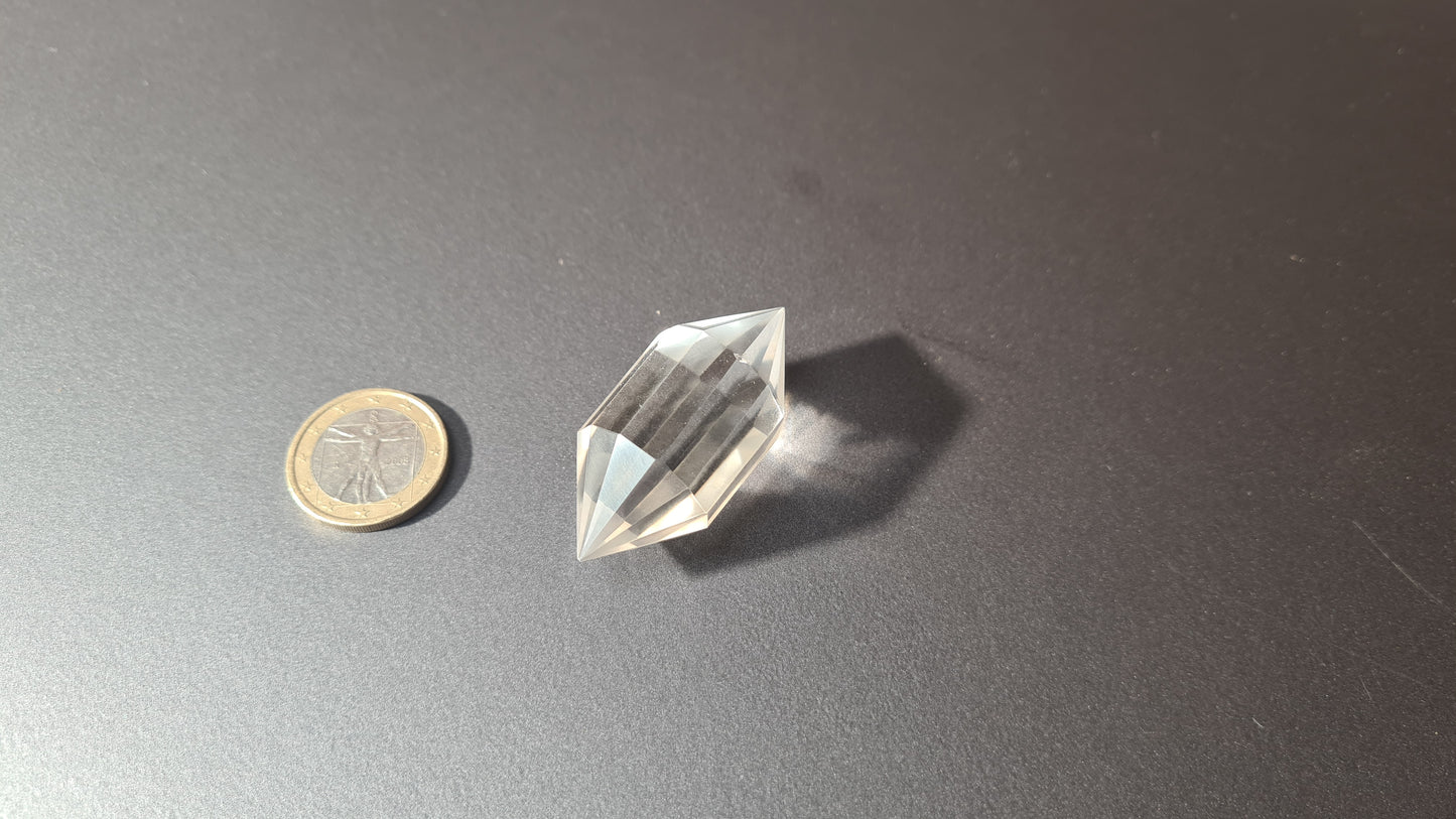 Cristal de quartz - 12 faces - 4.9 x 2.1 cm - 28.5 g