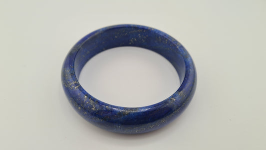 Bracelet massif "jonc" en lapis-lazuli